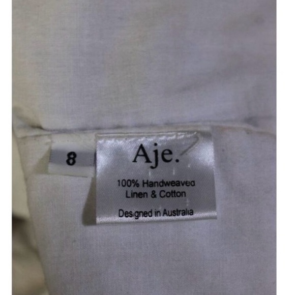 Aje Womens Plaid Embroidered Cutout V Neck Mini Dress White Black Pink Size 8 - Picture 5 of 6